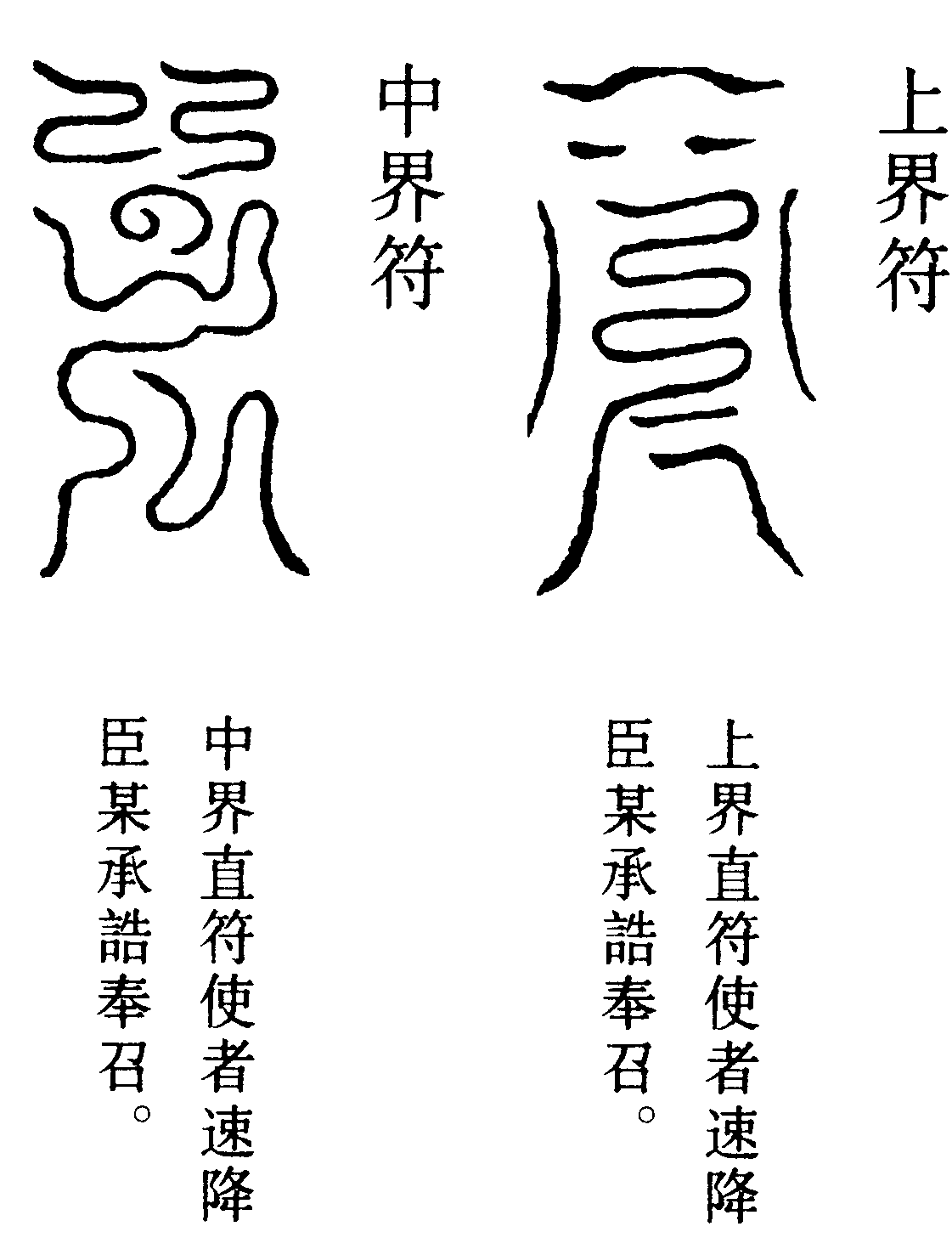 中界符(左)下界符(右)