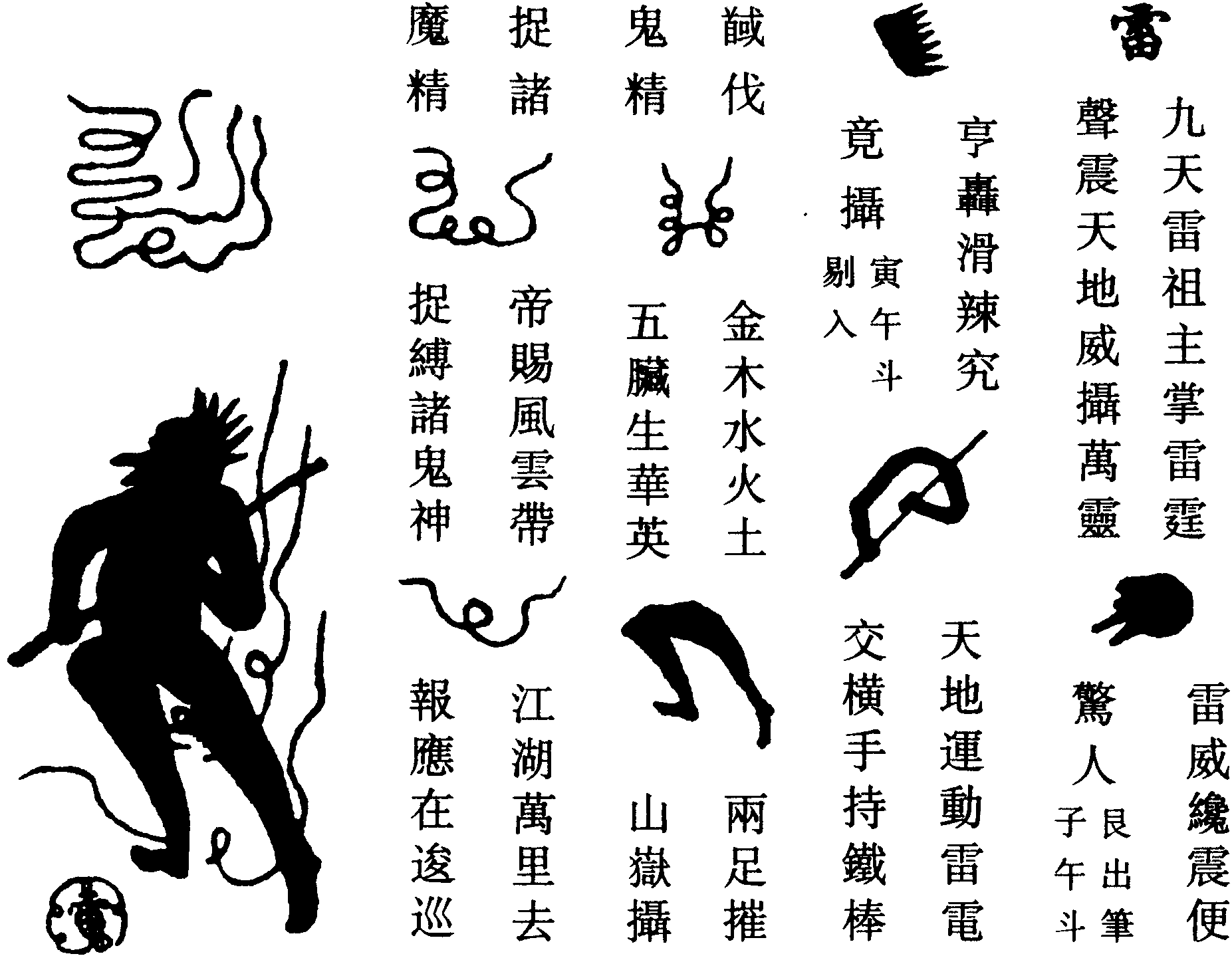 九天遊雷借打符