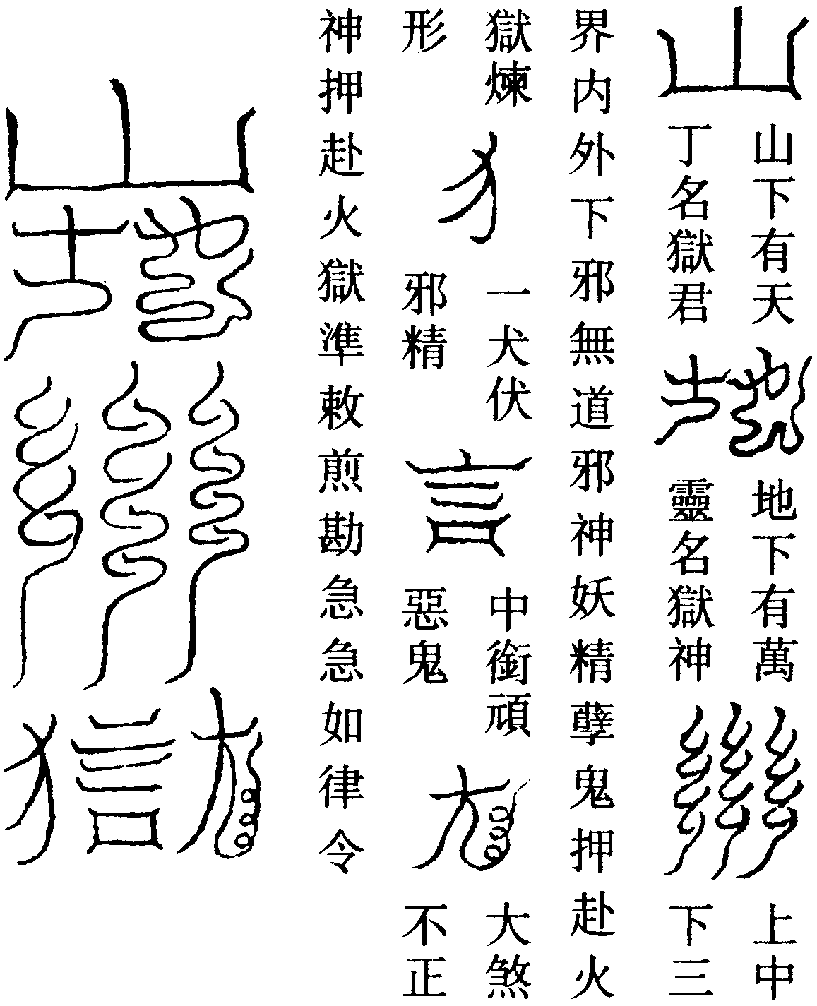 天一北獄符