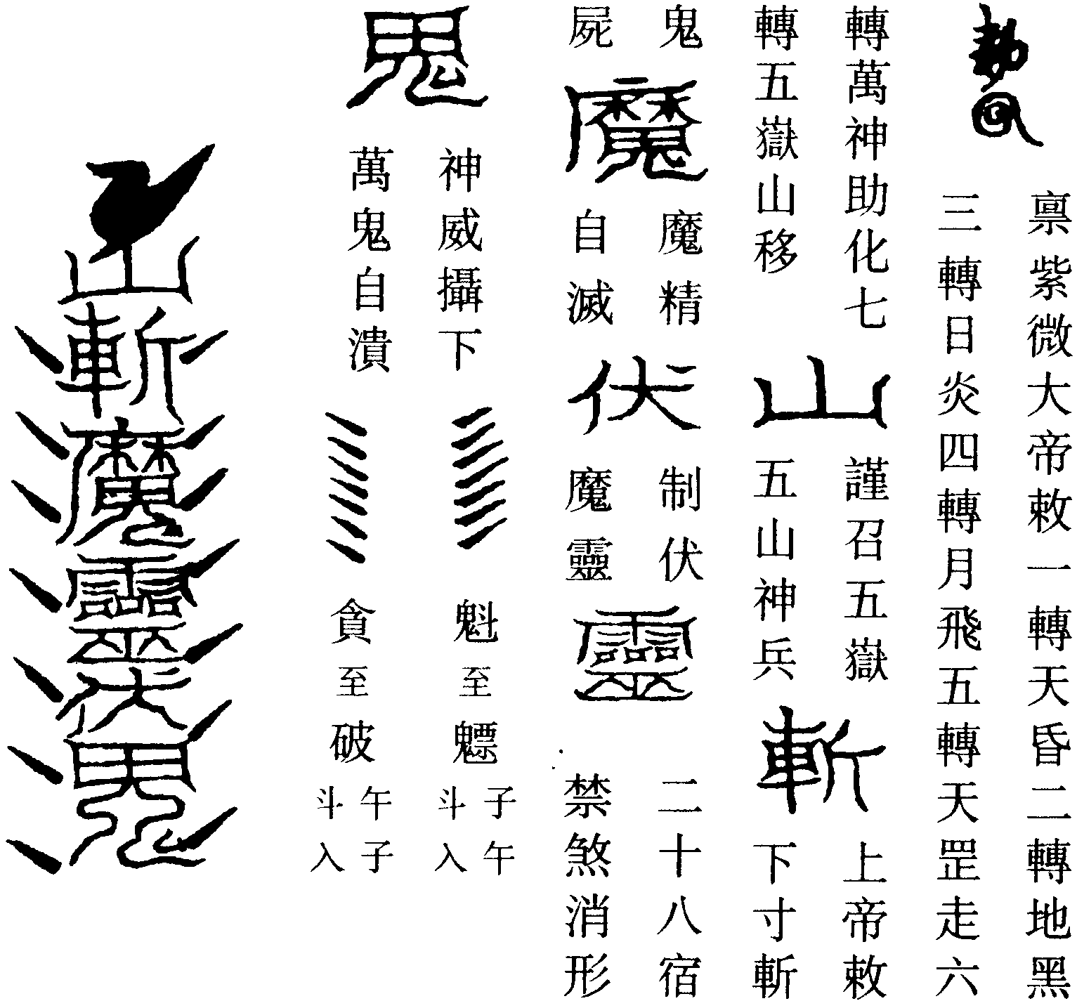 翊聖擎山鞠邪符法