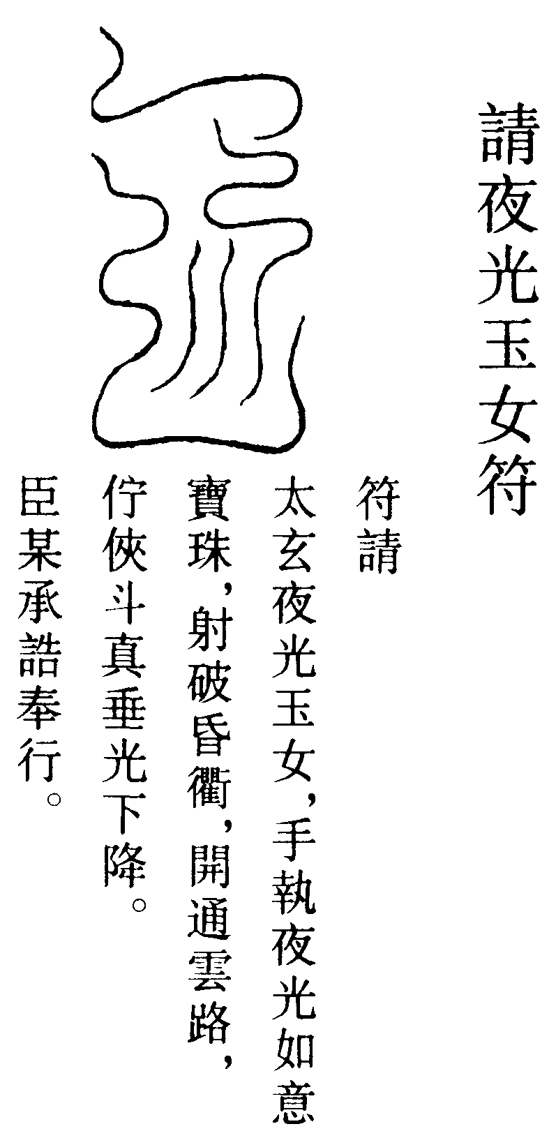 請夜光玉女符