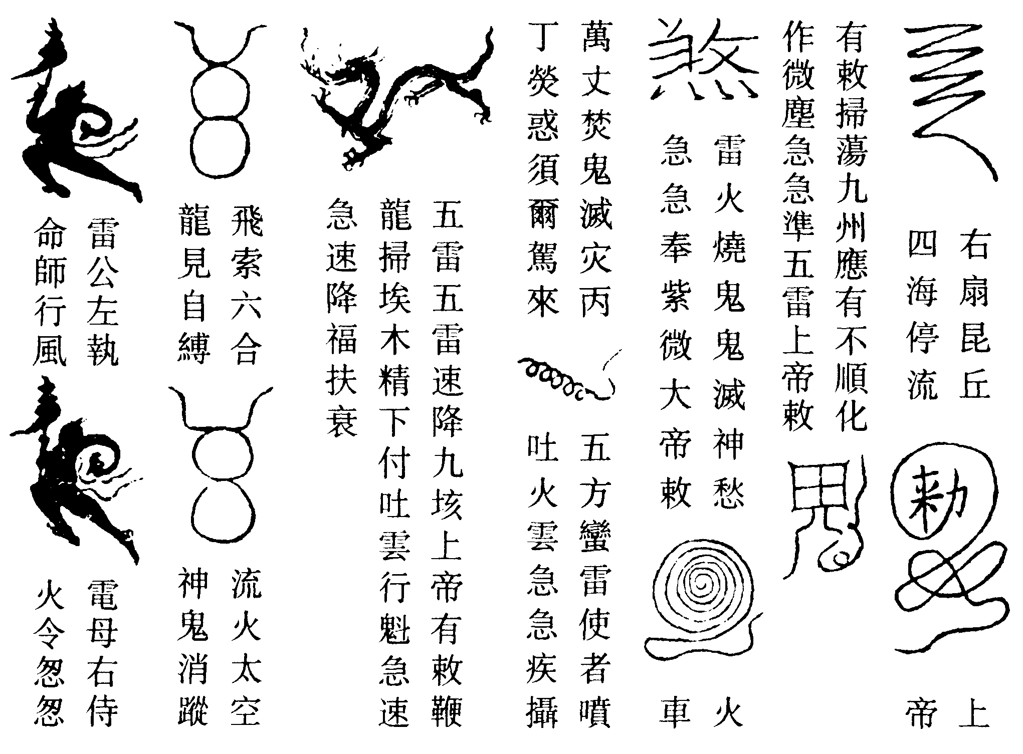 欻火大神符(左)