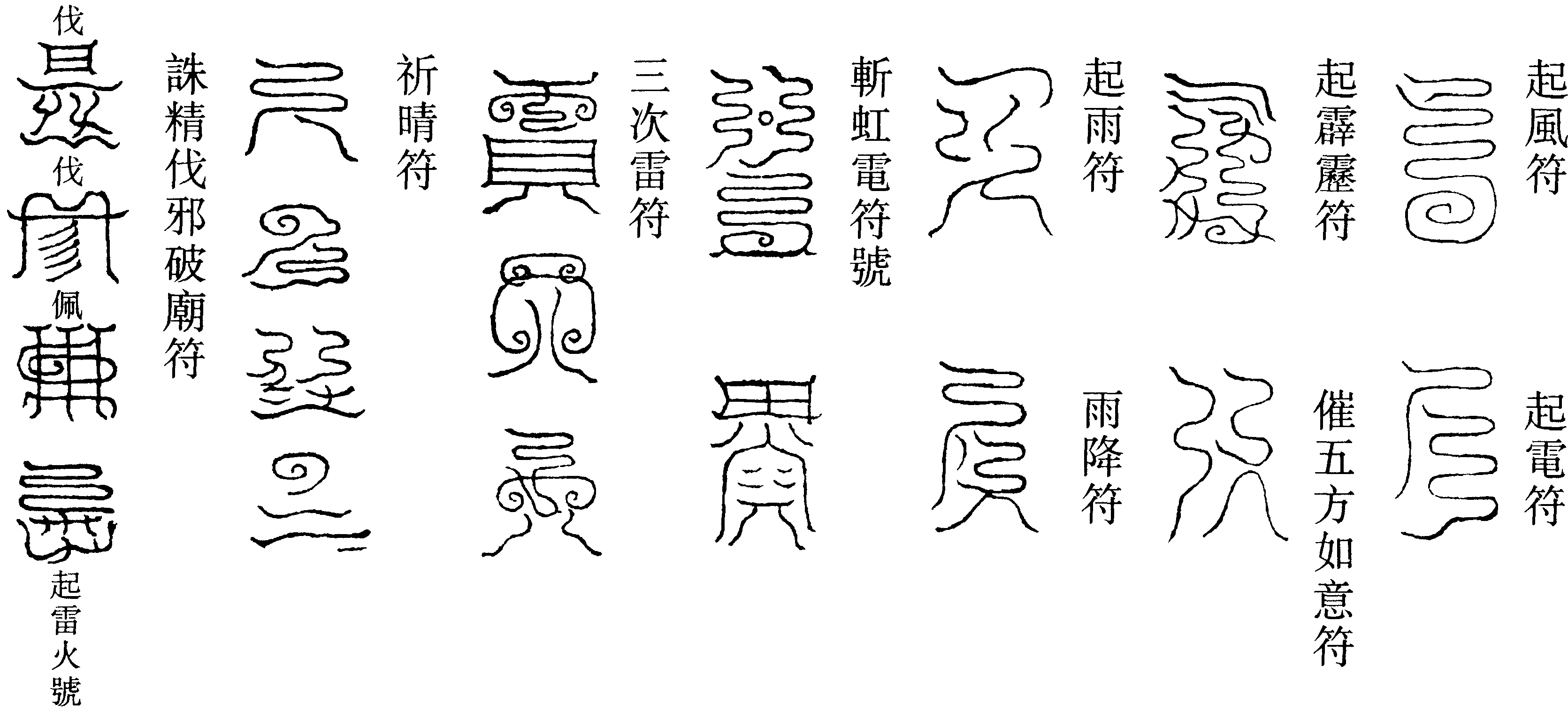 誅精伐邪破廟符(左)